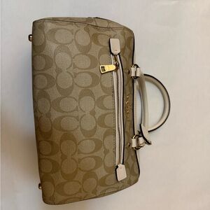 Coach Beige Signature Satchel
